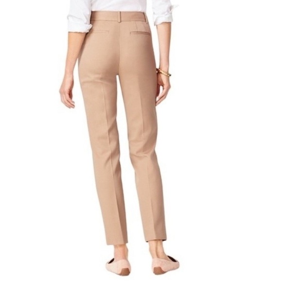 Talbots Hampshire Ankle Pant Straight Leg Dress Pants Tan 14 Nwt - Picture 2 of 11